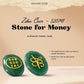 HEALING ZONE Zibu Coin Original Green Aventurine Stone-Green Jade Crystal Stone Pre-Energized for Good Luck Prosperity and Positivity in Money Love and Relationship- 808 520 741 Zibu Coin