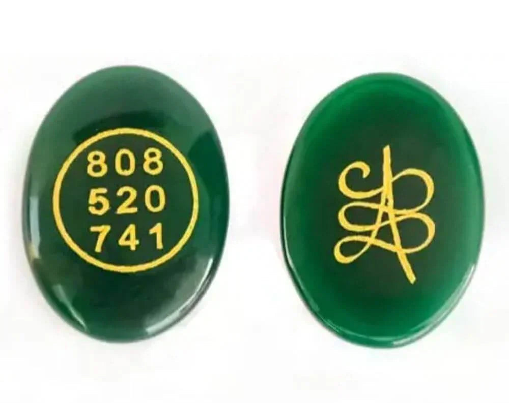 HEALING ZONE Zibu Coin Original Green Aventurine Stone-Green Jade Crystal Stone Pre-Energized for Good Luck Prosperity and Positivity in Money Love and Relationship- 808 520 741 Zibu Coin Green