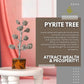 HEALING ZONE Pyrite Crystal Tree for Money - Pyrite Stone Original Tree for Home, Office, Wealth, Confidence, Vastu Correction, Positive Energy, Reiki Healing and Good Luck - 11 Beads