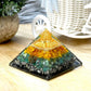 HEALING ZONE Money Magnet Pyrite Pyramid with Sri Yantra | Citrine, Green Aventurine & Pyrite for Wealth, Prosperity & Abundance | Vastu Pyramid for Home, Office, Meditation & Reiki Healing - HEALING ZONE