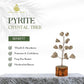 HEALING ZONE Pyrite Crystal Tree for Money - Pyrite Stone Original Tree for Home, Office, Wealth, Confidence, Vastu Correction, Positive Energy, Reiki Healing and Good Luck - 11 Beads