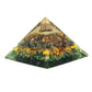 HEALING ZONE Original Crystal Money Magnet Pyramid with Tiger Eye, Pyrite, Green Aventurine & Citrine | Vastu Wealth Enhancer for Good Luck, Prosperity & Money Attraction - HEALING ZONE