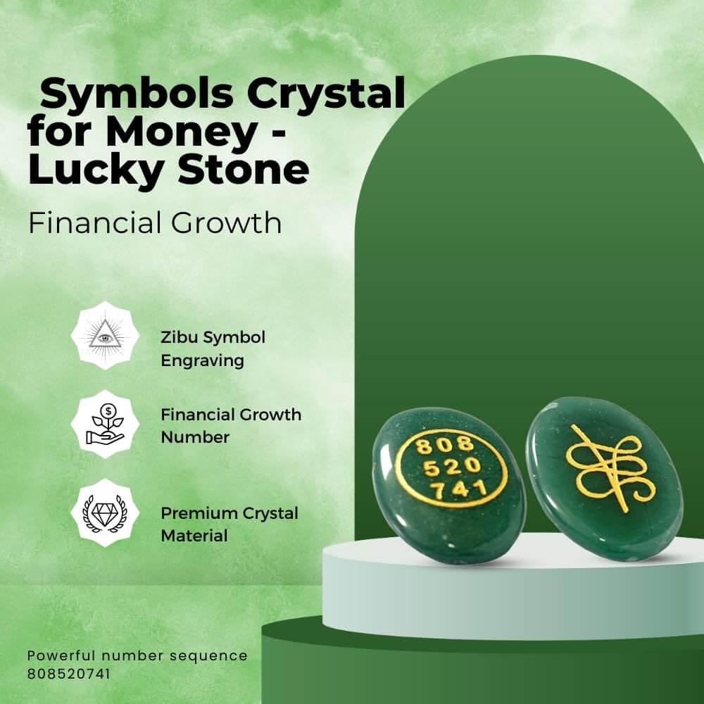 HEALING ZONE Zibu Coin Original Green Aventurine Stone-Green Jade Crystal Stone Pre-Energized for Good Luck Prosperity and Positivity in Money Love and Relationship- 808 520 741 Zibu Coin