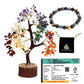 HEALING ZONE 7 Chakra Crystal Tree with Free Protection Bracelet | Natural Healing Crystals for Positive Energy, Spiritual Growth & Protection | Handmade Feng Shui Bonsai Tree for Home Décor & Gifting - HEALING ZONE