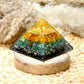 HEALING ZONE Money Magnet Pyrite Pyramid with Sri Yantra | Citrine, Green Aventurine & Pyrite for Wealth, Prosperity & Abundance | Vastu Pyramid for Home, Office, Meditation & Reiki Healing - HEALING ZONE